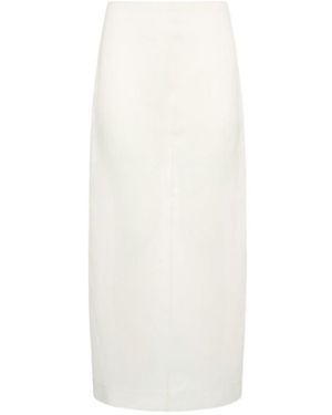 KHAITE Lalisa Compact Organza Midi Skirt - White