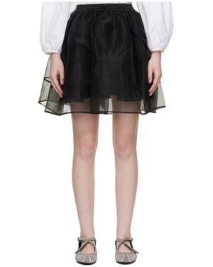 Cecilie Bahnsen Cbcayla Elastic Waist Mini Skirt - Black