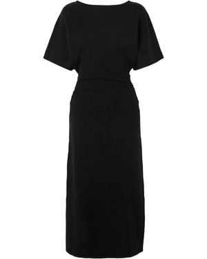 STAUD Amelie Pleated Dress - Black