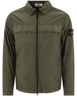 Stone Island Long-Sleeved Casual Jacket - Green