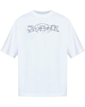CASABLANCA Round Neck Logo T-Shirt - White