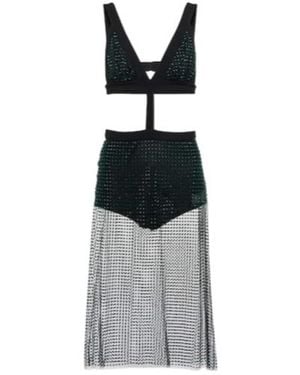 Christopher Kane Embellished Tulle Midi Dress - Multicolour