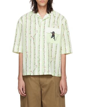 Bottega Veneta Short Sleeved Striped Shirt - Green