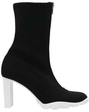 McQueen Scuba Front Zipped Boots - Black