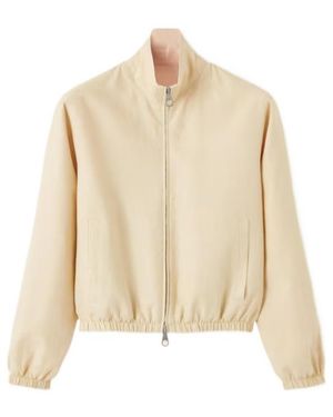 Loro Piana Linen Bomber Jacket - Natural