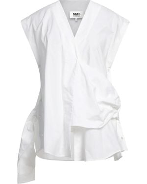 MM6 by Maison Margiela Solid-Color Shirt - White