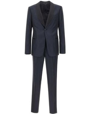 Emporio Armani Single-Breasted Suit - Blue