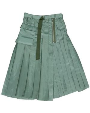 Sacai Pleated Skirt - Green