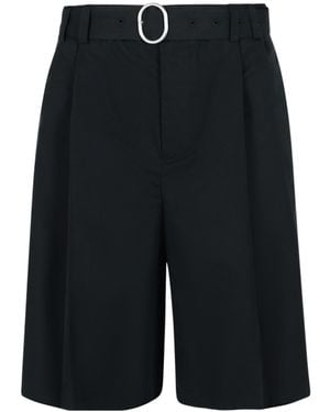 Jil Sander Belted Knee-Length Bermuda Shorts - Black