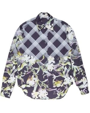 Acne Studios Floral-Print Shirt - Blue