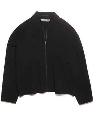 Acne Studios Zip-Up Collared Jacket - Black