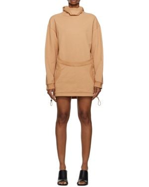 Dion Lee Interlock Mask Drawstring Hoodie - Natural