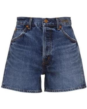 Chloé Chloé High Waist Denim Shorts - Blue
