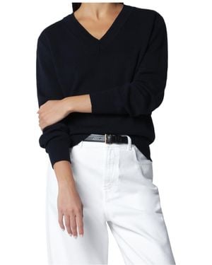 Rohe Double V-Neck Wool Jumper - Black