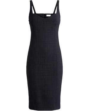 Balmain Tweed Dress With Spaghetti Straps - Blue