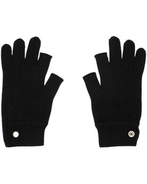 Rick Owens Ribbed Gloves - Black
