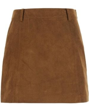 DUNST Alter Suede Mini Skirt - Brown