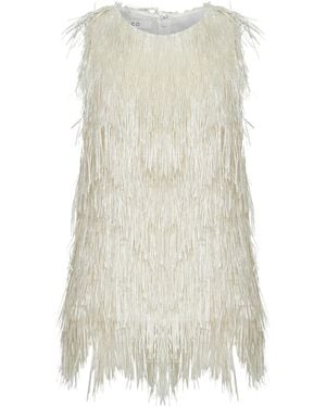 Co. Fringe Sleeveless Top - Natural