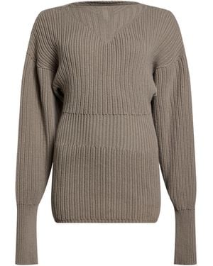 Rick Owens Solid-Color Wool Knitwear - Gray