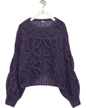Loewe Anagram Jumper - Purple