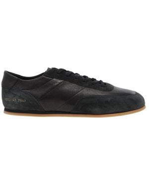 Common Projects Minimal Suede-Panelled Leather Sneakers - Black