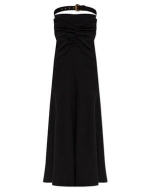 Versace Jeans Couture Couture Sleeveless Belted Long Dress - Black