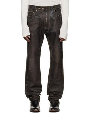 424 424 Moto Leather Pants - Black