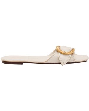 Zimmermann Solena Leather Sliders - White