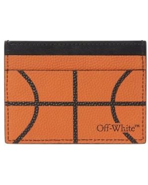 Off-White c/o Virgil Abloh Basketball Logo Printed Cardholder - Orange