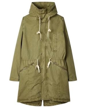 Paul Smith Drawstring Hooded Coat - Green