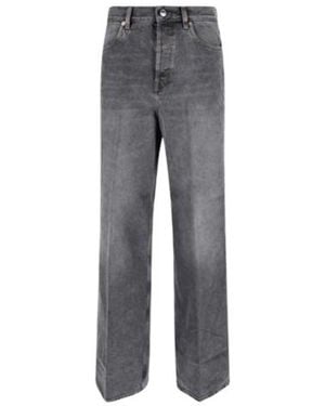 Gucci Wide Leg Denim Pants - Gray