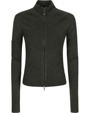 Victoria Beckham Zip-Up Top - Black