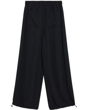 Frankie Shop Pinstripe Drawstring Trousers - Black