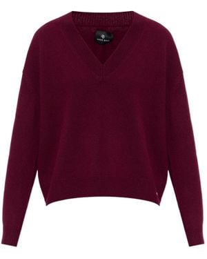 Anine Bing Lee V-Neck Knitted Sweater - Purple