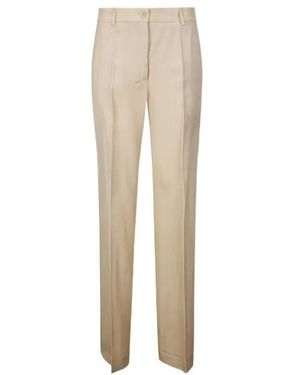 P.A.R.O.S.H. Wide-Leg Casual Pants - Natural