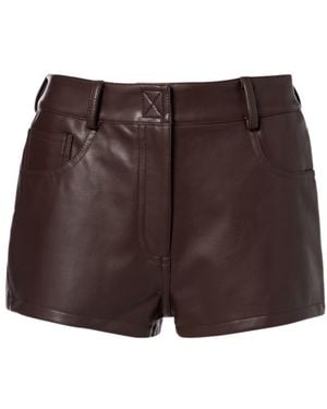 Norma Kamali Belt Loops Shorts - Brown
