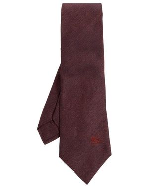 Etro Textured Tie - Purple