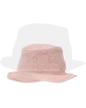Gucci Hollow Crocheted Bucket Hat - Pink
