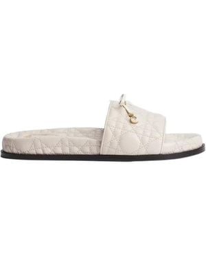 Dior Cannage Slide - White