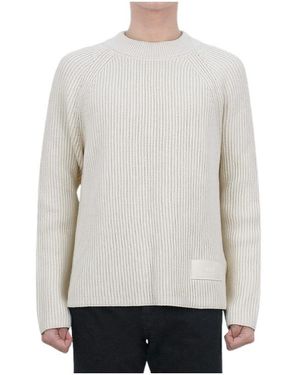 Ami Paris Long-Sleeved Jumper - White