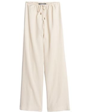 Jacquemus Le Pantalon Mentalo Wide-Leg Pants - White