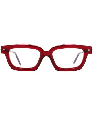 Kuboraum Full-Rimmed Plano Lenses - Red