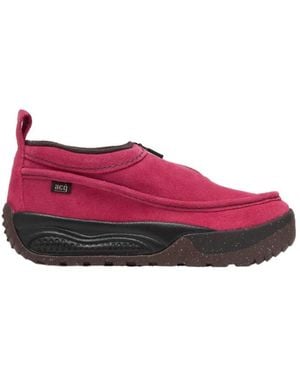 Nike Zip-Front Suede Low-Top Trainers - Red