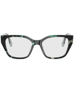 Fendi Eyewear Butterfly Frame Glasses - White