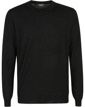 Zanone Crewneck Knitted Jumper - Black