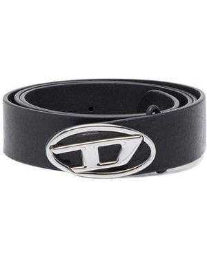 DIESEL 1Dr Logo-Buckle Fastened Belt - White