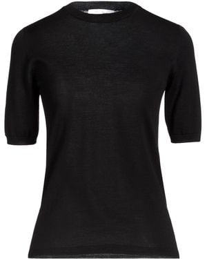 Max Mara Short-Sleeved Knitted Sweater - Black