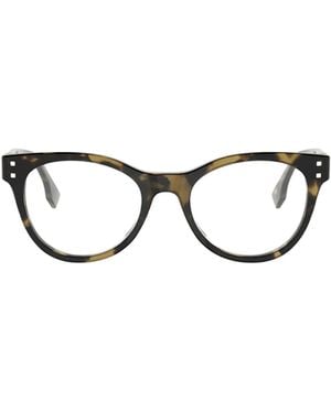 Fendi Eyewear Cat-Eye Frame Glasses - White