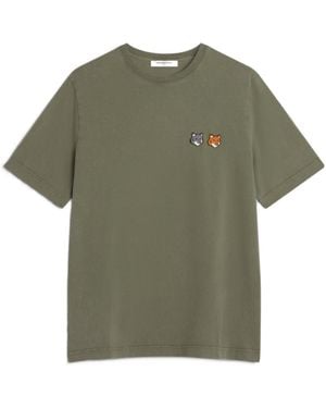 Maison Kitsuné Maison Kitsuné Twin Fox Patch T-Shirt - Green