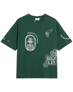 Maison Kitsuné Crew Neck Short-Sleeved T-Shirt - Green